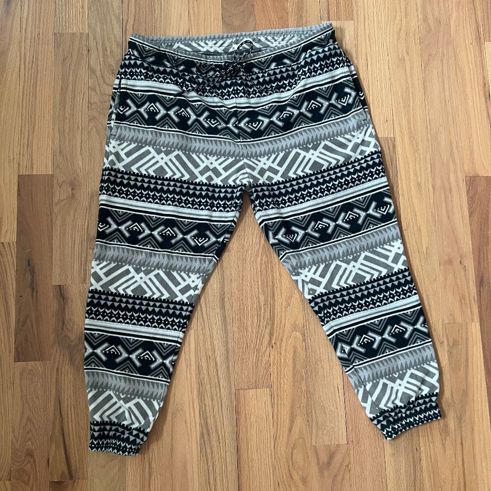 eddie bauer - women's fleece material pattern jogger sweatpants - size 2XL